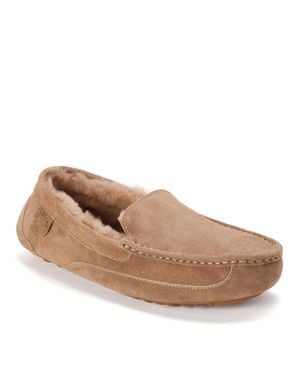 Dearfoams Fireside By Melbourne Genuine Shearling Moccasin - Brown