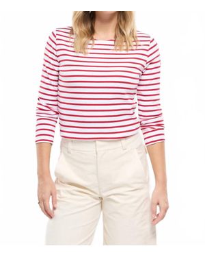 Armor Lux Lesconil Breton Striped Shirt - Red