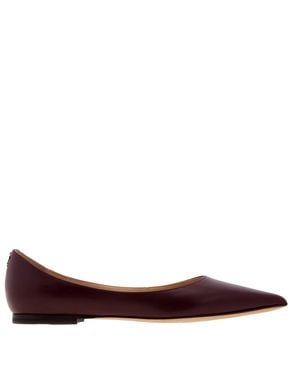 Jimmy Choo Love Leather Ballerinas Flats - Red