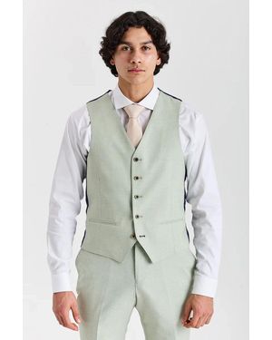 Paul Andrew Belmont Waistcoat Tailored Fit Summer Vest - Gray