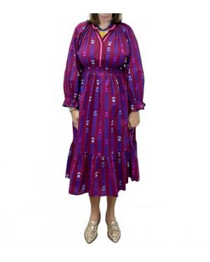 Umgee Willowvine Midi Dress - Purple