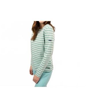 Saint James Minquidame Striped Shirt - Green