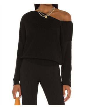 Line & Dot Favorite Off The Shoulder Sweater - Black