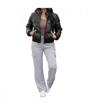 Grace and Lace Faux Leather Jacket - Black