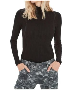 Anatomie Halsey Ribbed Turtle Neck Top - Black