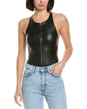 Helmut Lang Zip Racerback Bodysuit - Black