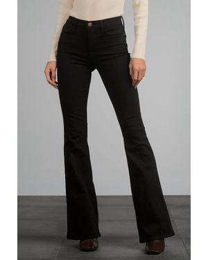 Elan Hi Waist Flared Jeans - Black