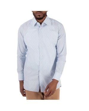 BOSS Long Sleeve Cotton Shirt - Blue