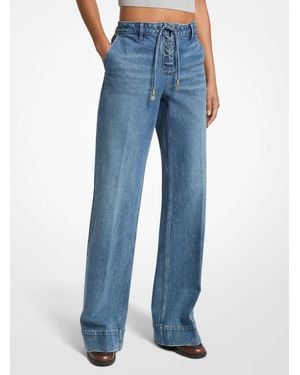 Michael Kors Michael Kors Isla High-Rise Stretch Denim Jeans - Blue
