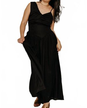TACH Chenoa Linen Dress - Black