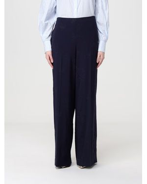 Twinset Pantalone Wide-Leg Relaxed Pants - Blue
