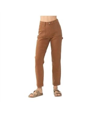 Judy Blue High Waist Carpenter Utility Slim Fit Jeans - Brown