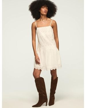 Lucky Brand Festival Lace Mini Dress - Natural