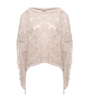 Antonelli Brionia Sequined Cut-Out Sweater - Natural