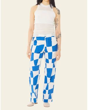 Find Me Now Kai Check Pant - Blue