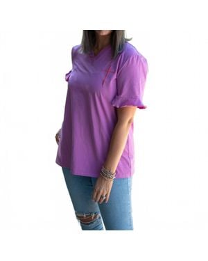 Layerz Clothing Cross Short Sleeve Tee - Purple