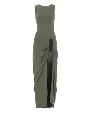 Coperni Suspended Maxi Dress With Contrasting Fabric Inserts - Green