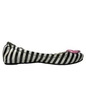 Sophia Webster Miami Striped Ballet Flats - Black