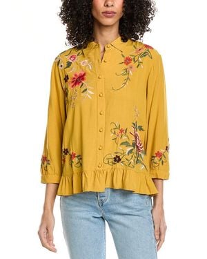 Johnny Was Helena Shirt - Yellow