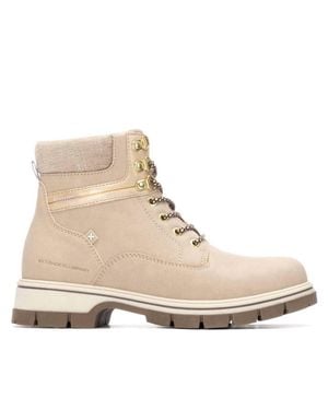 Xti 144631 Round Toe Booties - Natural