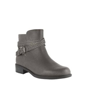 David Tate Skip Leather Ankle Boots - Gray