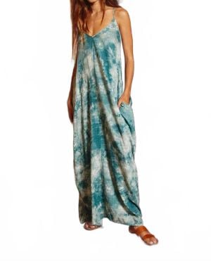 Bucketlist Tie-Dyed Maxi Dress - Green