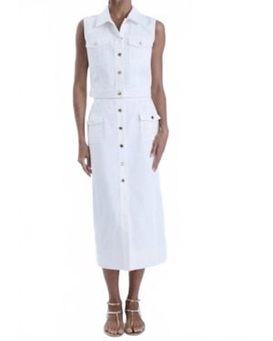 Karina Grimaldi Rylee Denim Skirt - White