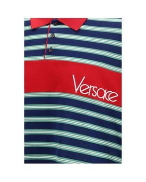 Versace Cotton Polo Shirt - Blue
