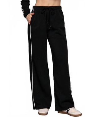 Active Basic Side Line Stripe Sweatpant - Black