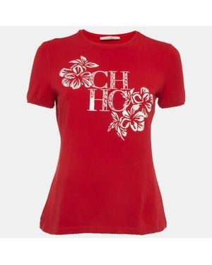 Carolina Herrera Jersey Logo Embroidered T-Shirt