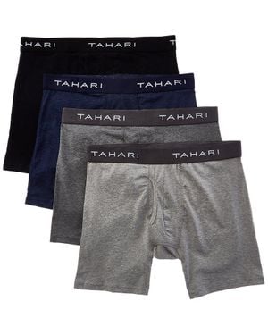 Tahari 4Pk Classic Fit Stretch Boxer Brief - Gray