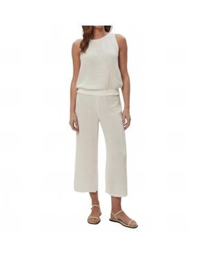 Michael Stars Medina Cropped Gauze Pants - Natural