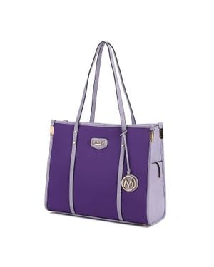 MKF Collection by Mia K Kindred Oversize Tote Bag Vegan Leather Handbag Purse By Mia K - Purple