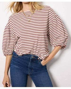Nation Ltd Sandra Boatneck Top - Blue