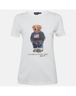 Ralph Lauren Polo Teddy Print Jersey T-Shirt - White