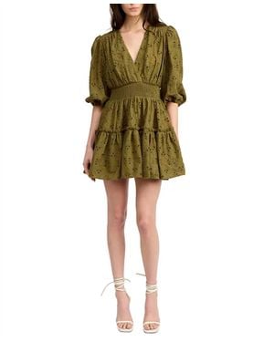 En Saison Lennox Mini Dress - Green