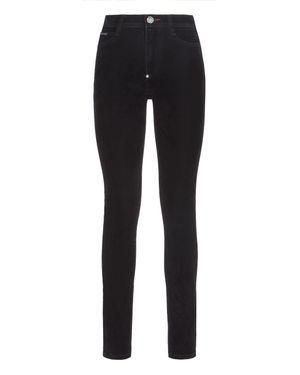 Philipp Plein Denim High Waist Jegging Iconic Plein - Black
