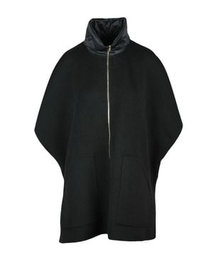 Marella Lightweight Mantella With High Collar And Practical Pockets - Black