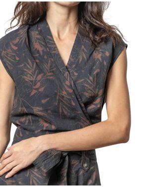 Lilla P Dolman Wrap Top - Gray