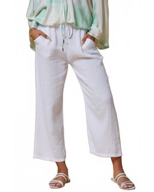Scandal Italy Italian Cotton Bells Pants - Blue