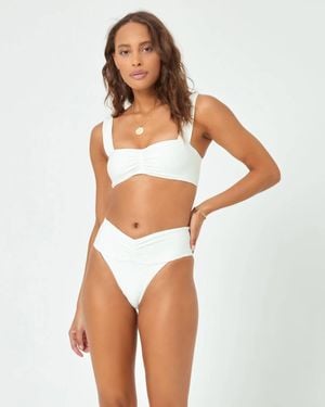 LSPACE Bardot Bikini Bottom - White