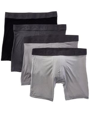 Tahari 4Pk Modern Fit Luxe Micro Ultra Soft Boxer Brief - Gray