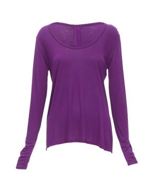 The Row Hazelton Viscose Long Sleeve Tshirt - Purple