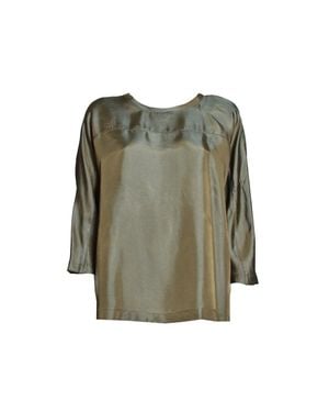 Aspesi Military Viscose Twill Blouse - Green