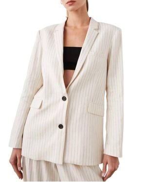 Rails Pin Stripe Stanton Blazer - Natural