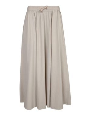 Herno Flowing Skirt With Elastic Waistband - White
