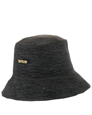 Van Palma Gina Toquilla Straw Hat - Black