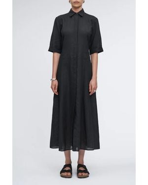 Maria McManus Panel Midi Shirt Dress - Black