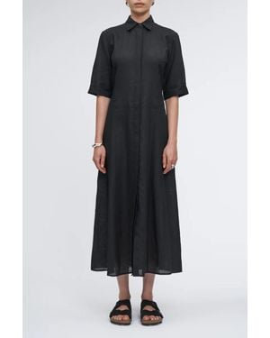 Maria McManus Panel Midi Shirt Dress - Black