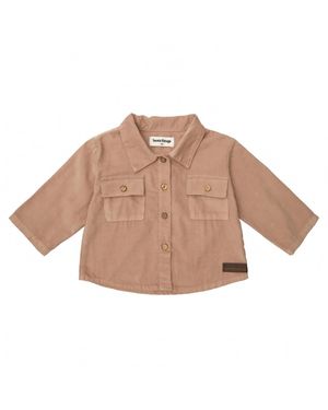 Tocoto Vintage Kid's Microcorduroy Overshirt - Brown